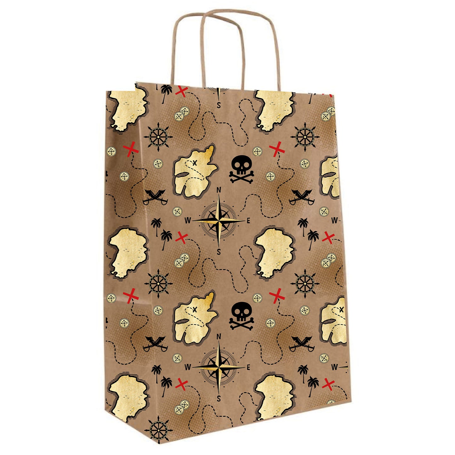9910327 IP X6 - Treasure Island Paper Loot Bags - 6 PKG/8