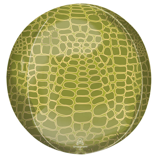 4280101 IP X5 - Animalz Alligator Print Orbz Packaged Foil Balloons G20 - 5 PC
