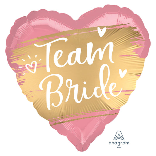 4176101 IP X5 - Gold Team Bride Satin Luxe Standard XL Foil Balloons S40 - 5 PC