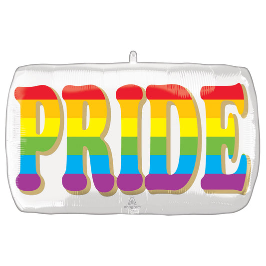 4286801 IP X5 - Pride Rainbow SuperShape HX Foil Balloons 28"/71cm w x 17"/43cm h P30 - 5 PC