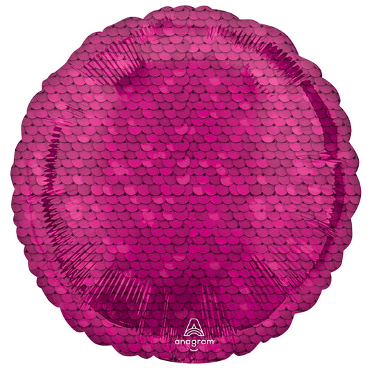 4219801 IP X5 - Pink Sequins Standard HX Foil Balloons S15 - 5 PC