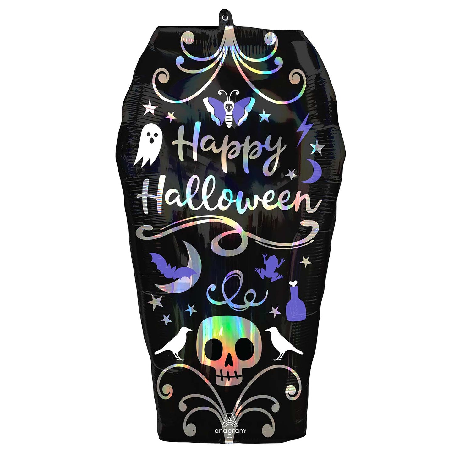 4316201 IP X5 - Iridescent Coffin SuperShape Foil Balloons 15"/38cm w x 27"/68cm h P40 - 5 PC