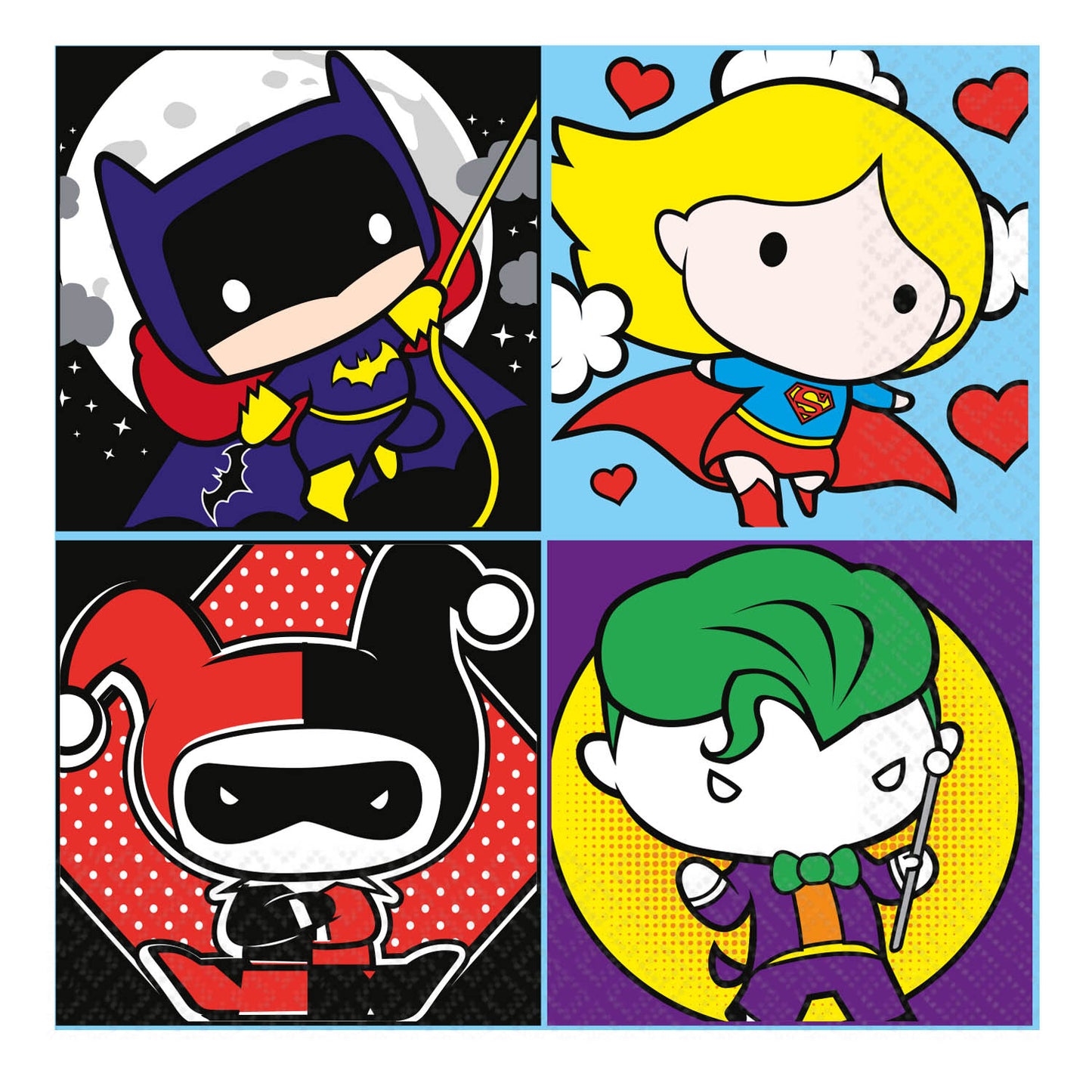 9906885 IP X6 - Justice League Luncheon Napkins 33cm - 6 PKG/16