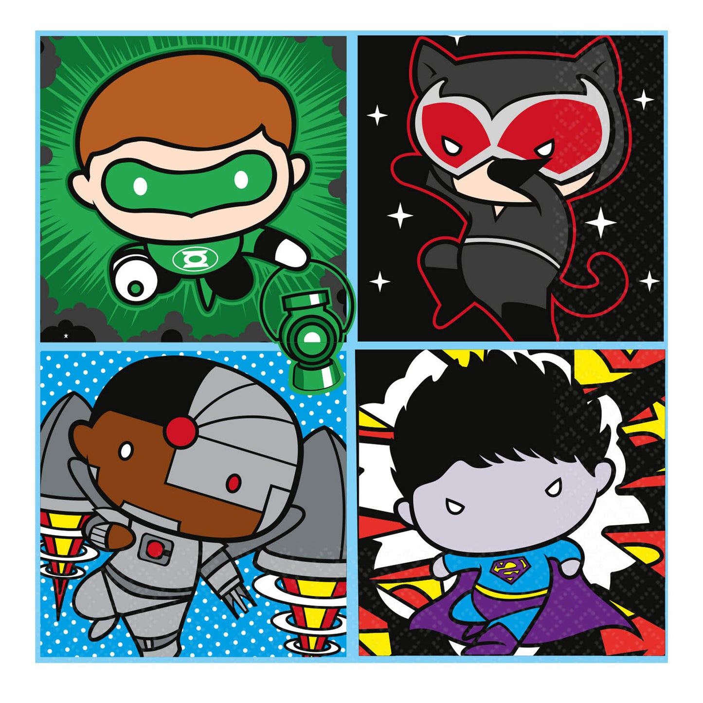 9906885 IP X6 - Justice League Luncheon Napkins 33cm - 6 PKG/16