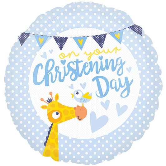 3571101 IP X5 - Christening Day Blue Standard Foil Balloons S40 - 5 PC