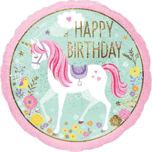 Magical Unicorn Standard Foil Balloons S40 - 5 PC