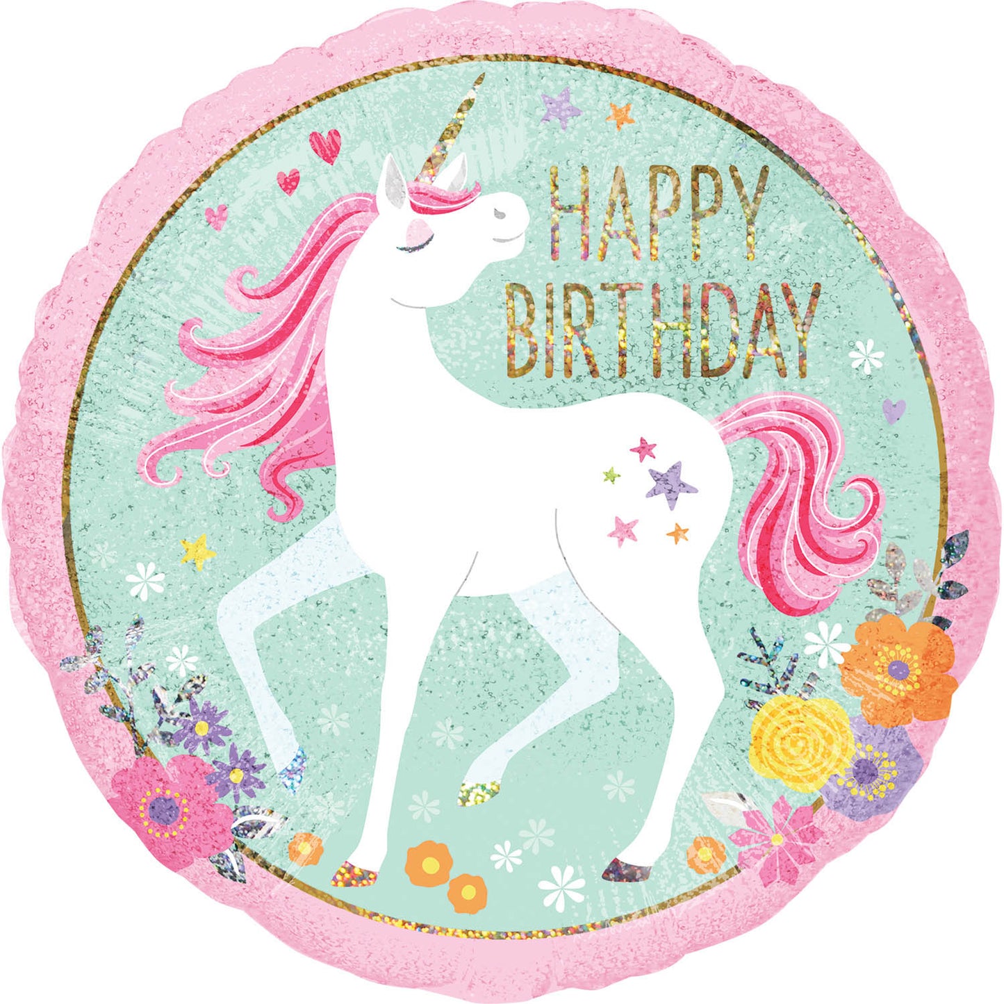 Magical Unicorn Standard Foil Balloons S40 - 5 PC