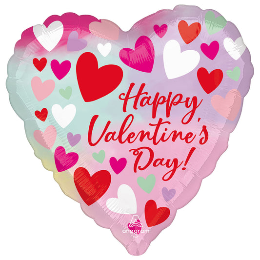 4365701 IP X5 - Pastel Happy Valentines Day Standard Foil Balloons S40 - 5 PC