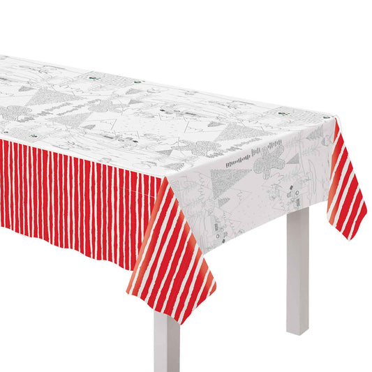 9913170 IP X6 - Festive Friends Paper Colour-in Tablecover 1.8m x 1.2m - 6 PC