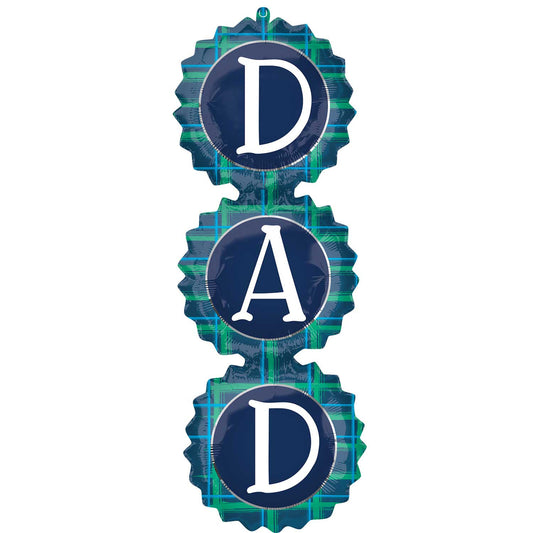 DAD Checks SuperShape Foil Balloons 13"/33cm w x 38"/96cm h P35 - 5 PC