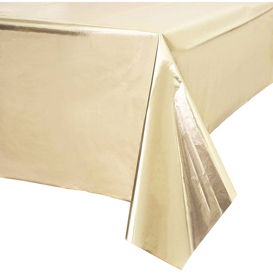Metallic Silver Tablecovers 1.8m x 1.2m - 6 PC