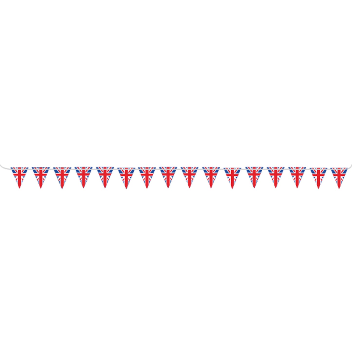 9913043 IP X6 - Red White & Blue GB Flag Paper Pennant Bunting 10m - 6 PC