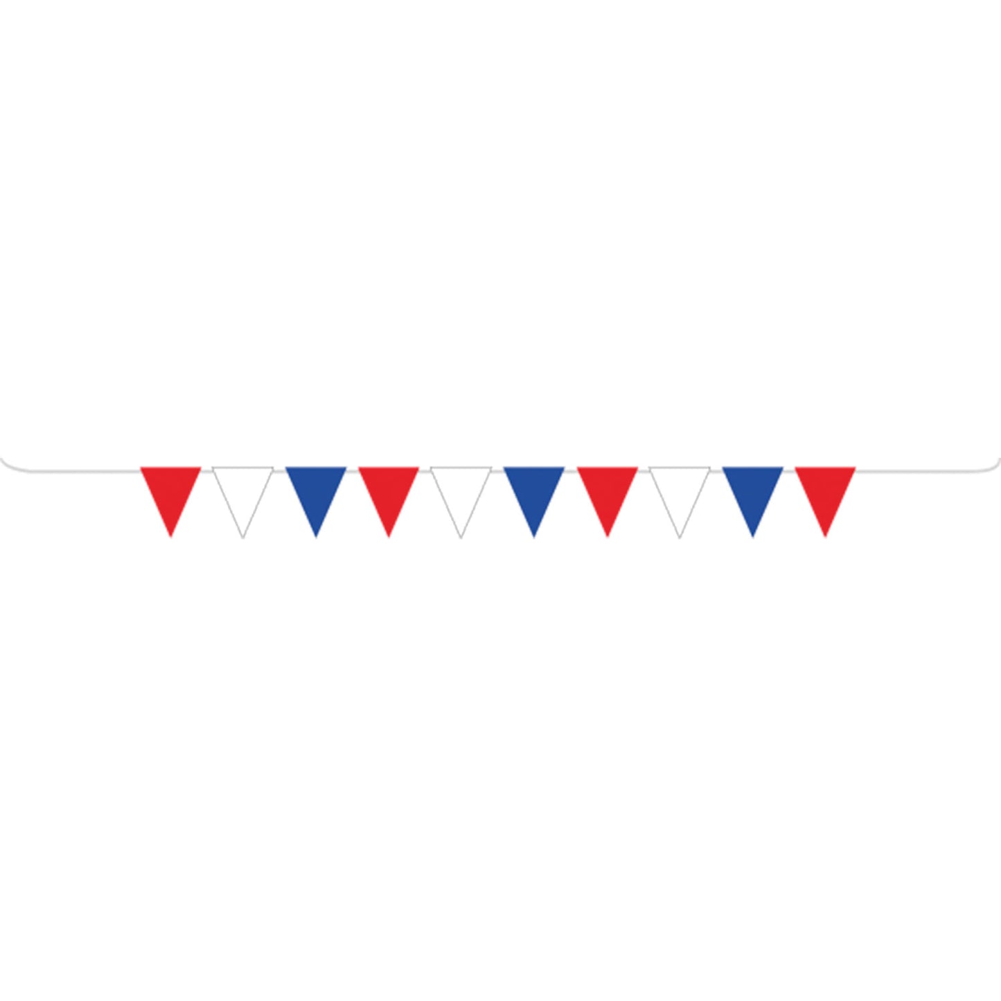 9913044 IP X6 - Red White & Blue GB Red White & Blue Plastic Pennant Bunting 5m - 6 PC