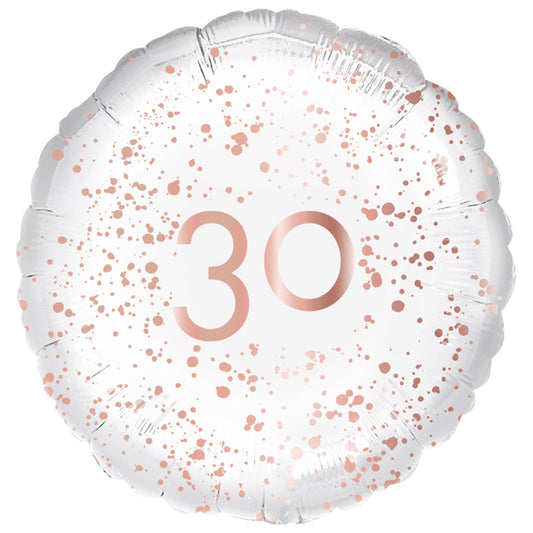 9914148 IP X5 - 30th Birthday Rose Gold Celebration Standard Foil Balloons S40 - 5 PC