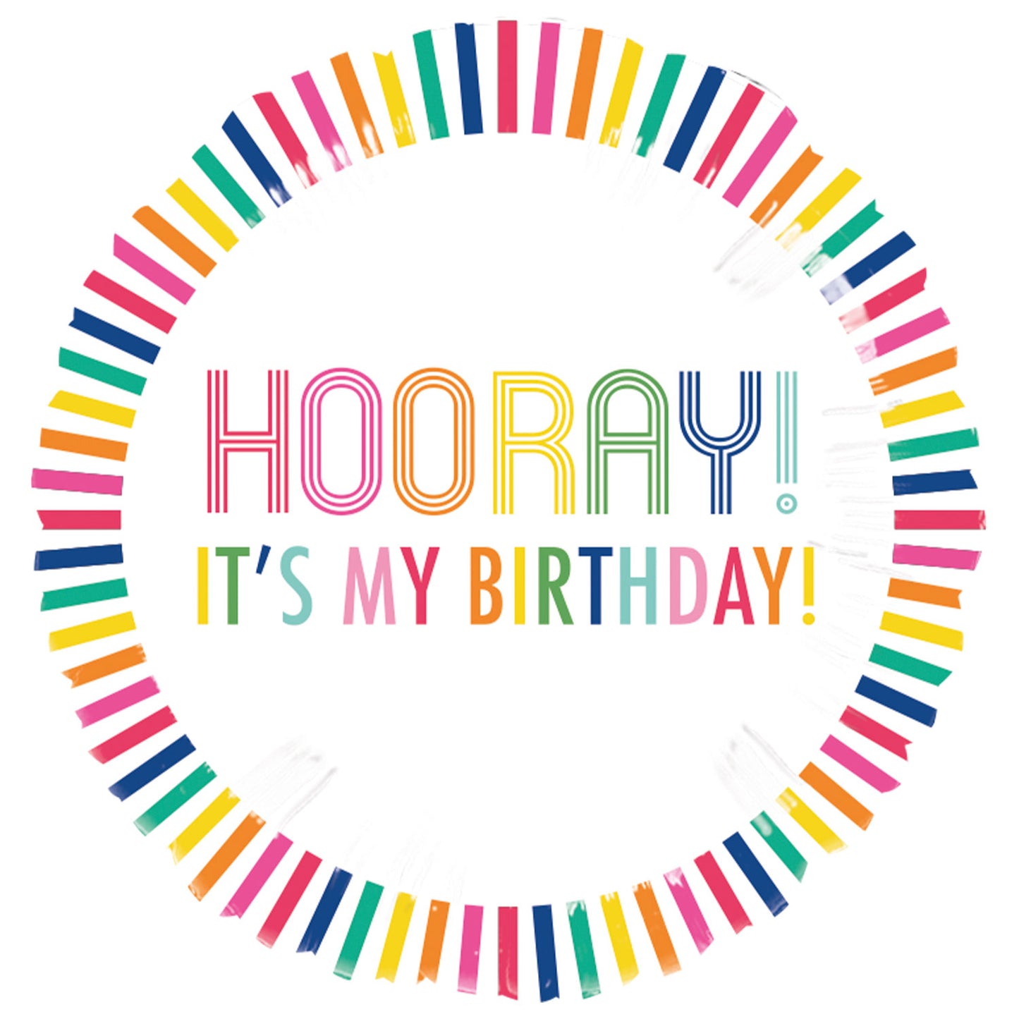 9913811 IP X5 - Hooray Standard Foil Balloons S40 - 5 PKG/5