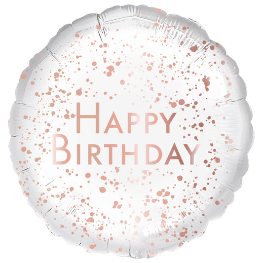 9914145 IP X5 - Happy Birthday Rose Gold Celebration Standard Foil Balloons S40 - 5 PC