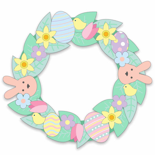 Create Your Own Easter Wreath Craft Kits 6 PKG/2