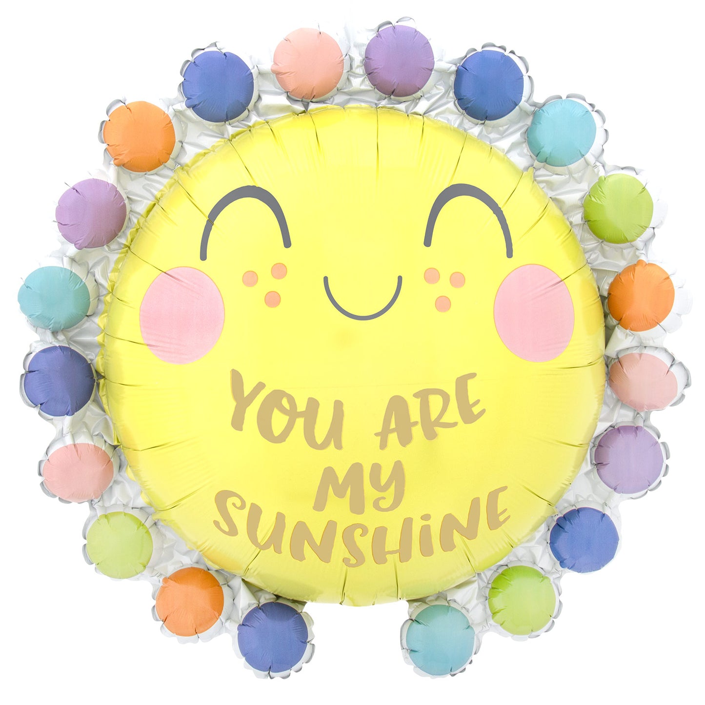4156401 IP X5 - Dot Baby Circle SuperShape Foil Balloon 25/63cm w 26 /66cm h P35 - 5 PC