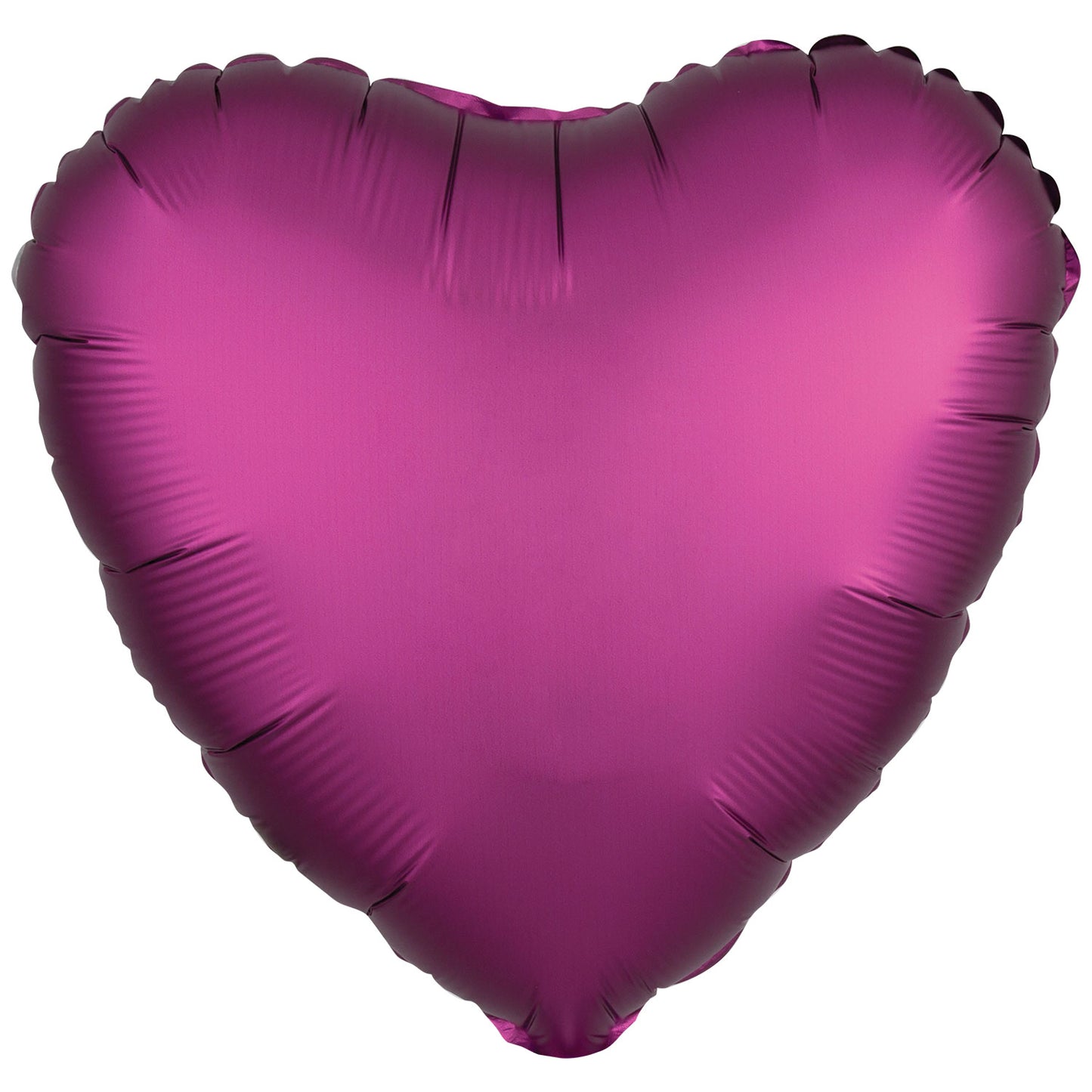 9914072 - Amscan Metallic Fuchsia Heart Standard Unpackaged Foil Balloons C16 - 10 PC