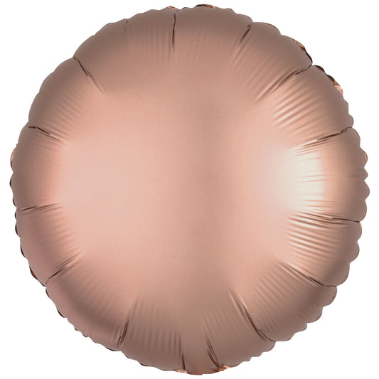 9914092 IP X5 - Amscan Rose Gold Circle Standard Packaged Foil Balloons C16 - 5 PC