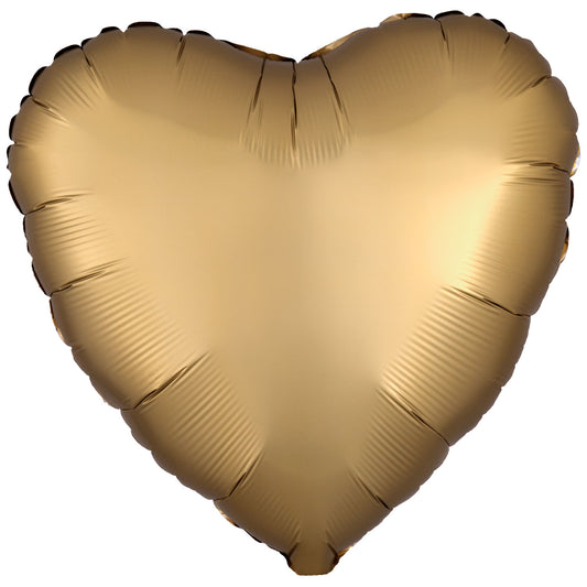 Amscan Silk Lustre White Heart Standard Packaged Foil Balloons C16 - 5 PC
