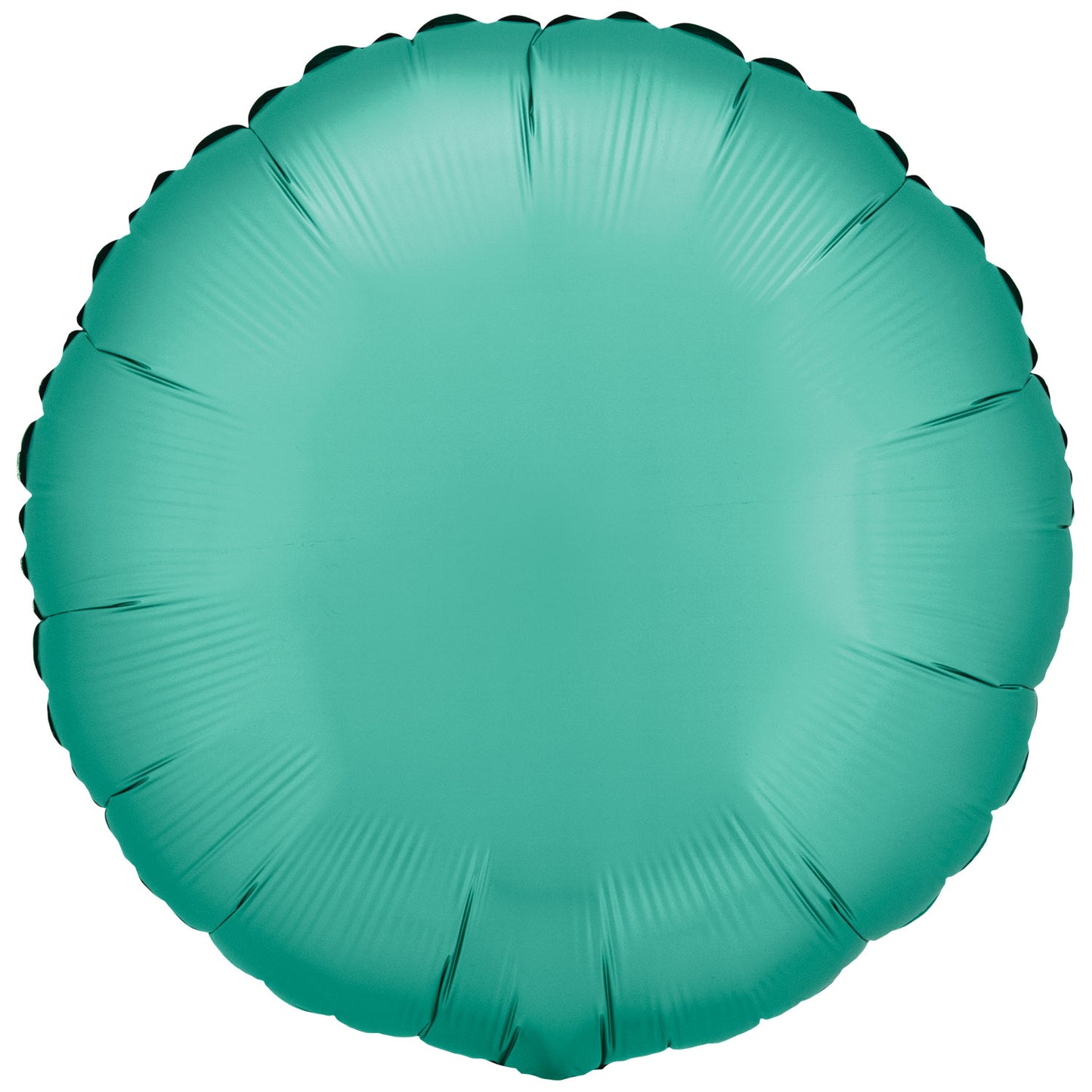 9914104 - Amscan Silk Lustre Jade Green Circle Standard Unpackaged Foil Balloons C16 - 10 PC