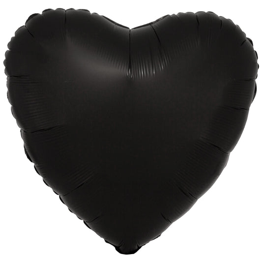 Amscan Silk Lustre Heart Various Colours Standard Unpackaged Foil Balloons C16 - 10 PC