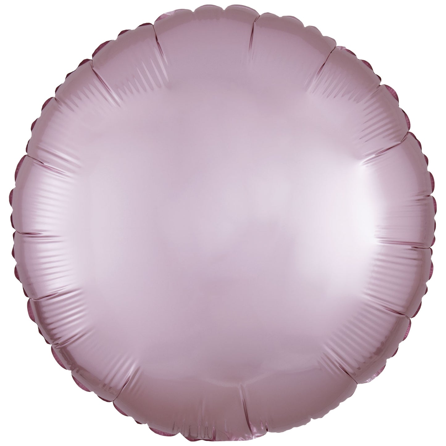 Amscan Silk Lustre Pastel Pink Circle Standard Unpackaged Foil Balloons C16 - 10 PC