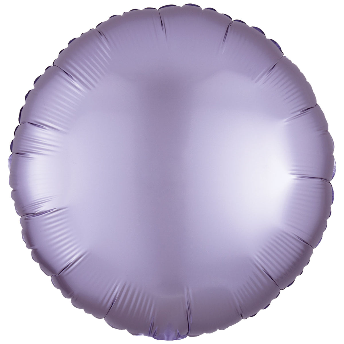 9914122 IP X5 - Amscan Silk Lustre Pastel Lilac Circle Standard Packaged Foil Balloons C16 - 5 PC