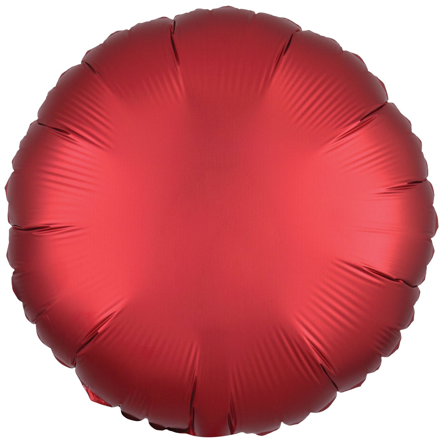 9914134 - Amscan Silk Lustre Dark Red Circle Standard Unpackaged Foil Balloons C16 - 10 PC