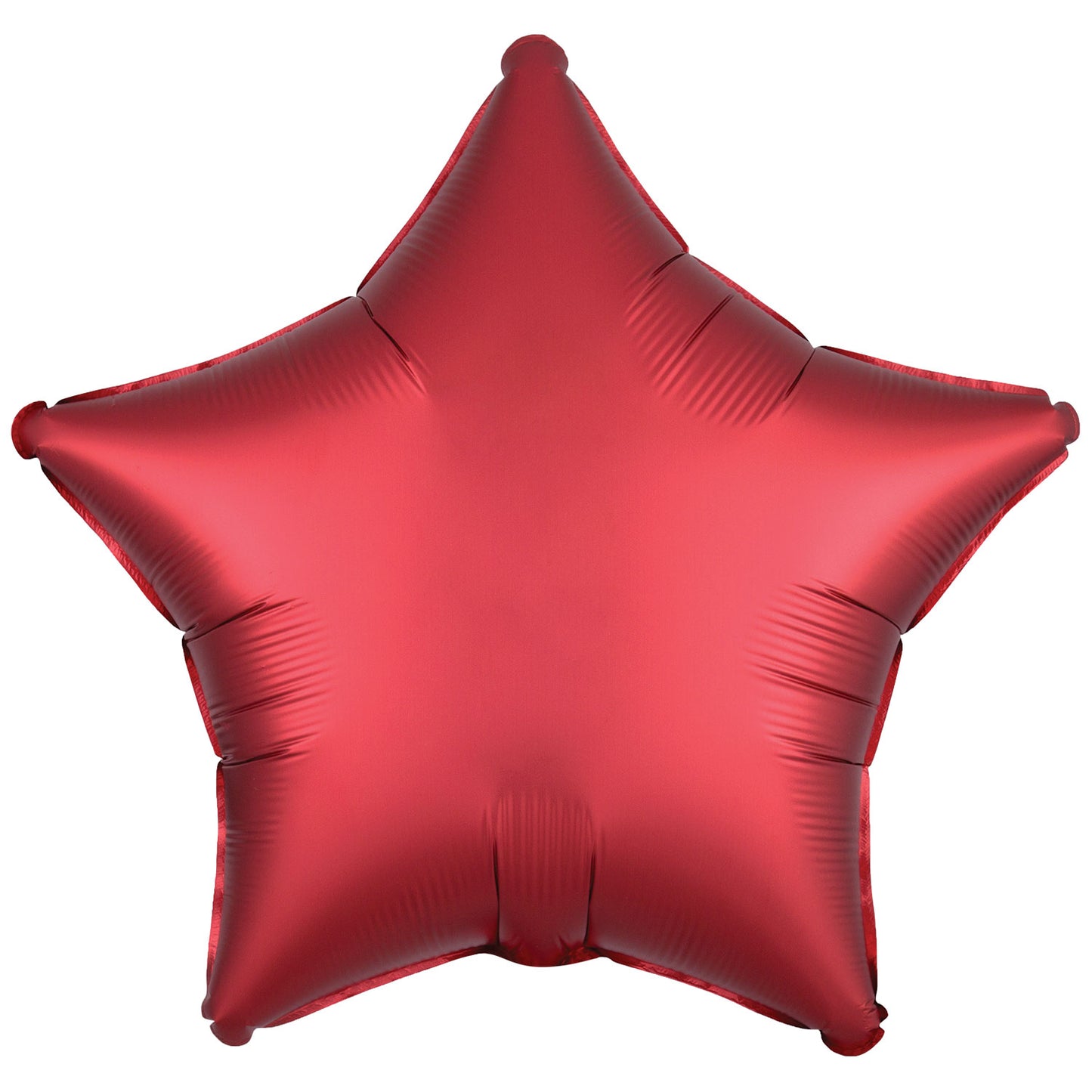 9914136 IP X5 - Amscan Silk Lustre Dark Red Star Standard Packaged Foil Balloons C16 - 5 PC