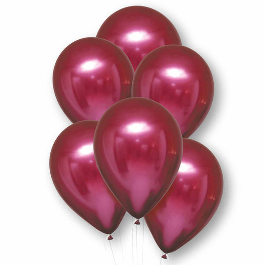 Pomegranate Satin Luxe Latex Balloons 11"/27.5cm - 10 PKG/6