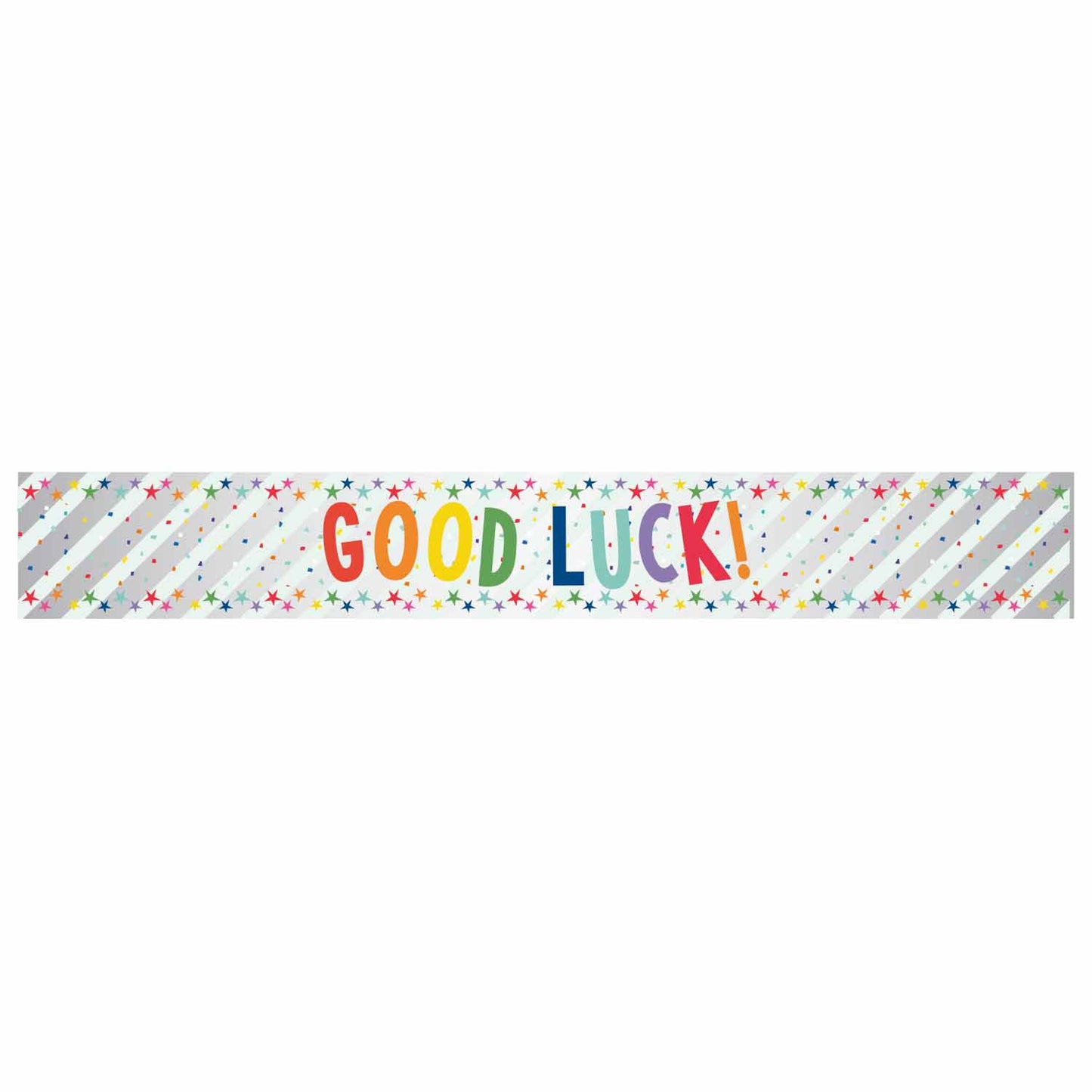 9912132 IP X12 - Good Luck Multi-coloured Foil Banners 2.7m - 12 PC