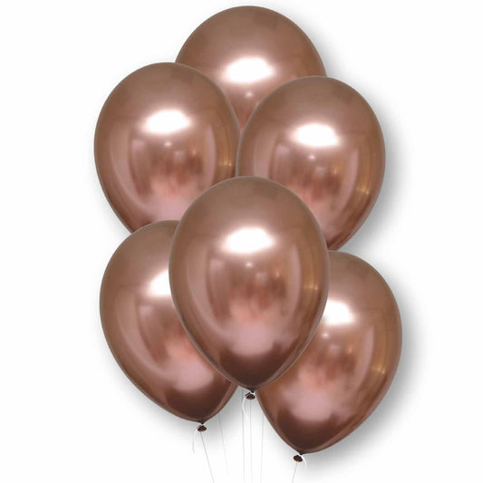 Rose Copper Satin Luxe Latex Balloons 11"/27.5cm - 10 PKG/6