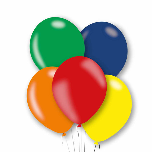 9912725 IP X10 - Assorted Metallic Primary Mix Latex Balloons 11"/27.5cm - 10 PKG/10