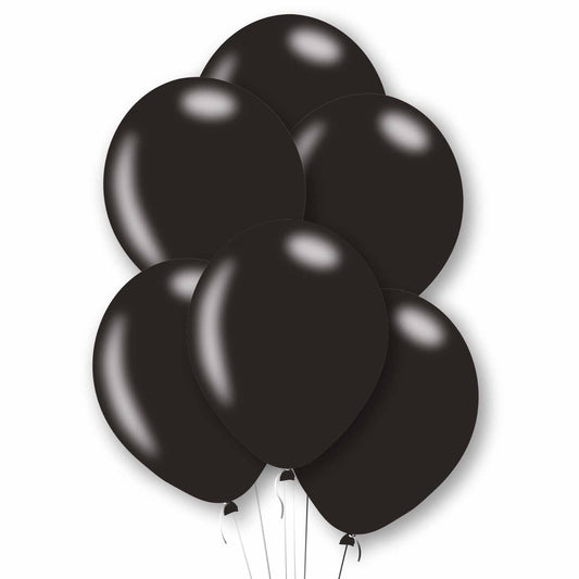 9912729 IP X10 - Pearl Black Latex Balloons 11"/27.5cm - 10 PKG/10