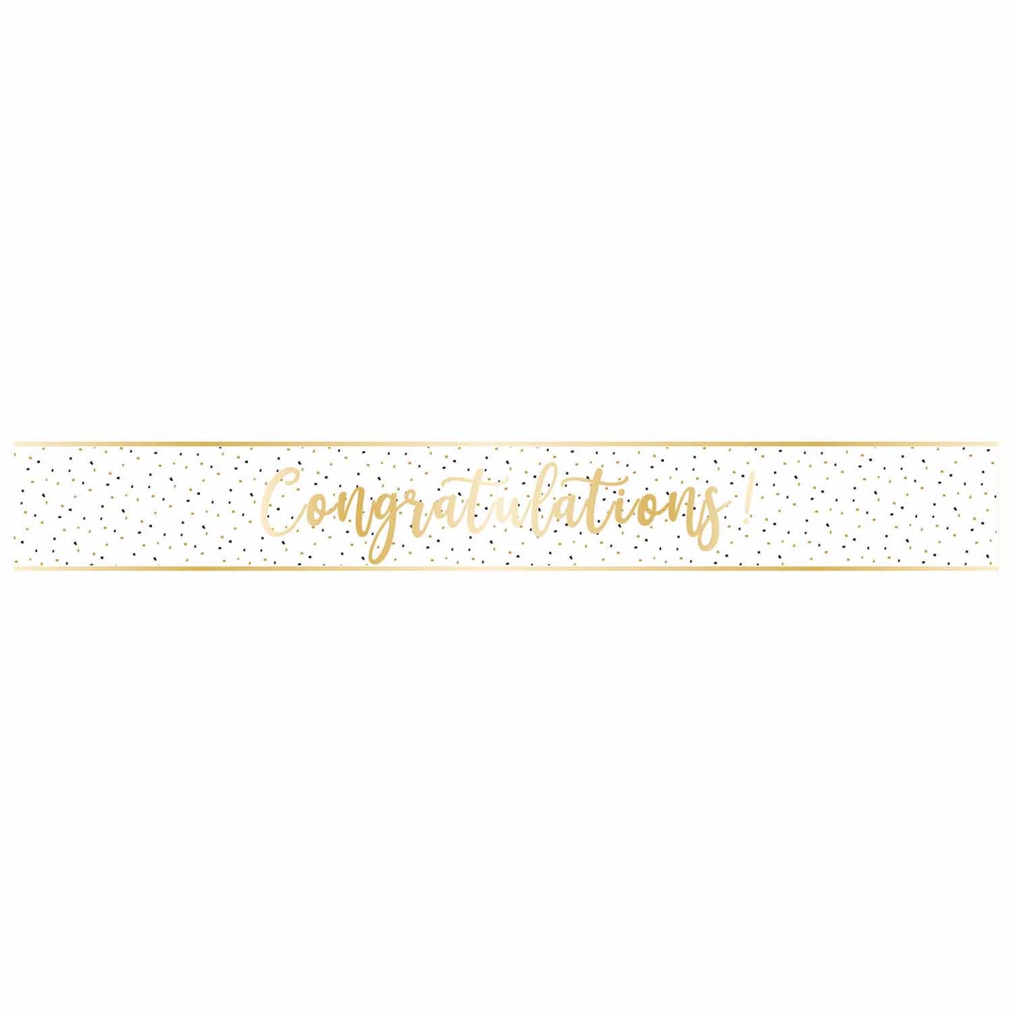 9912407 IP X12 - Congratulations Gold Script Foil Banners 2.7m - 12 PC
