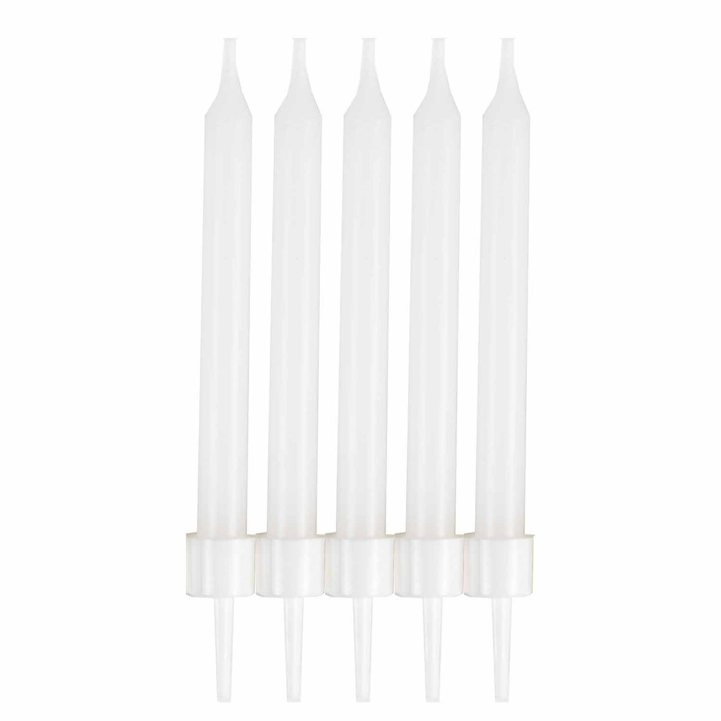 White Skinny Candles 6cm - 12 PKG/10