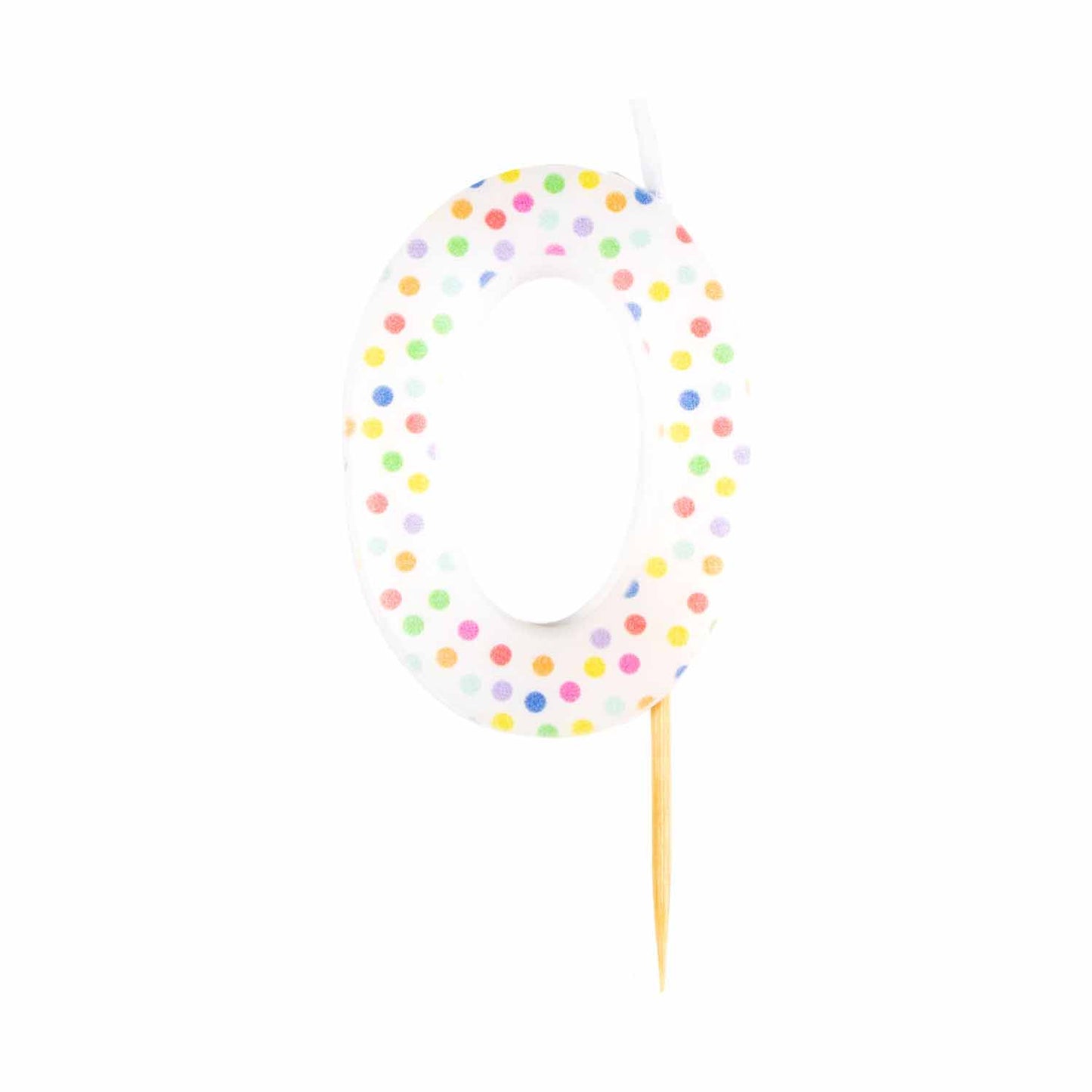 9911555 IP X12 - #0 Dots Finish Numerical Candles 6 cm - 12 PC