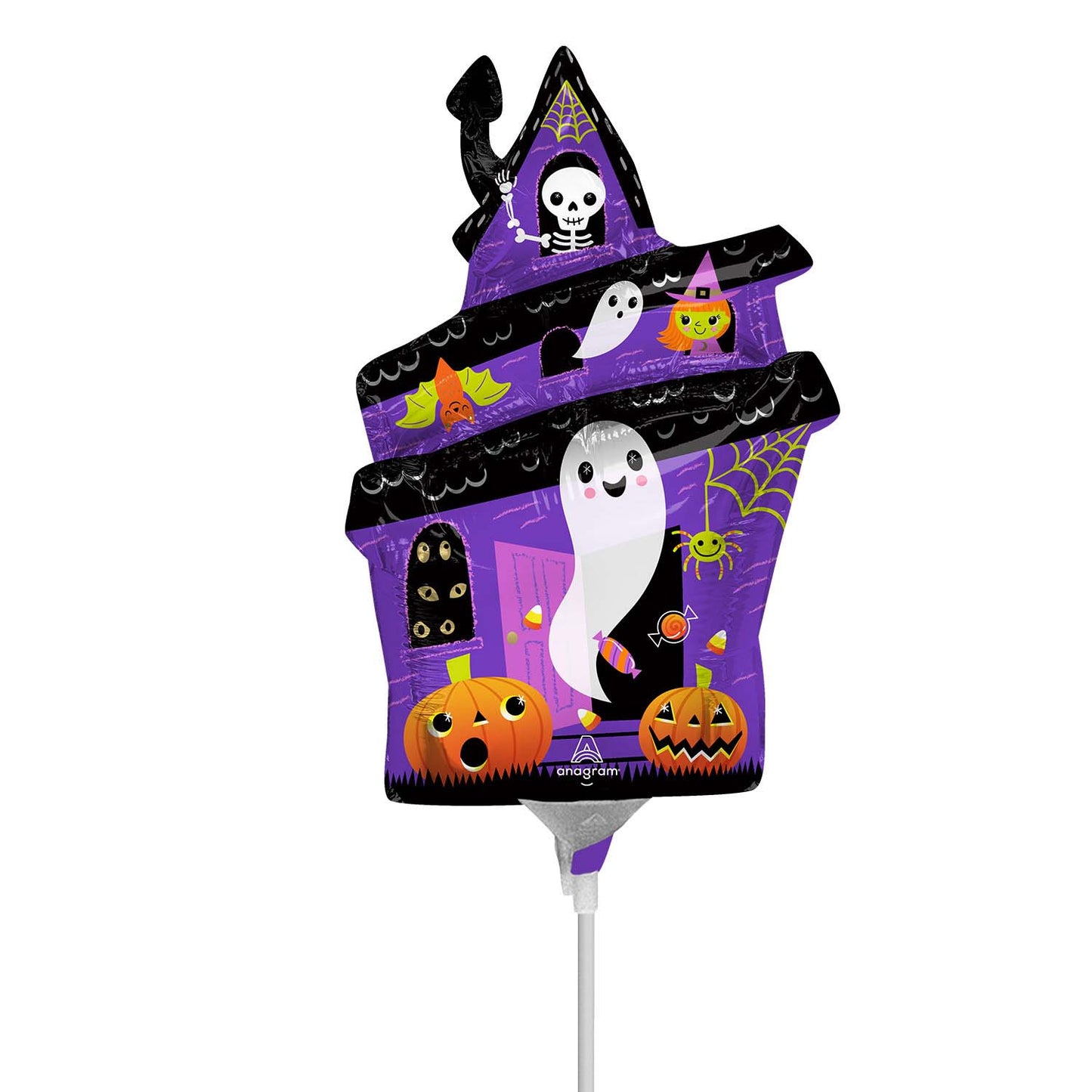 4481402 IP X5 - Halloween Haunted House Mini Shape Uninflated Foil Balloons A30 - 5 PC