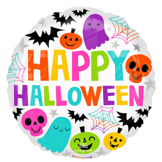 4482601 IP X5 - Colourful and Creepy Halloween Standard Foil Balloons S40 - 5 PC