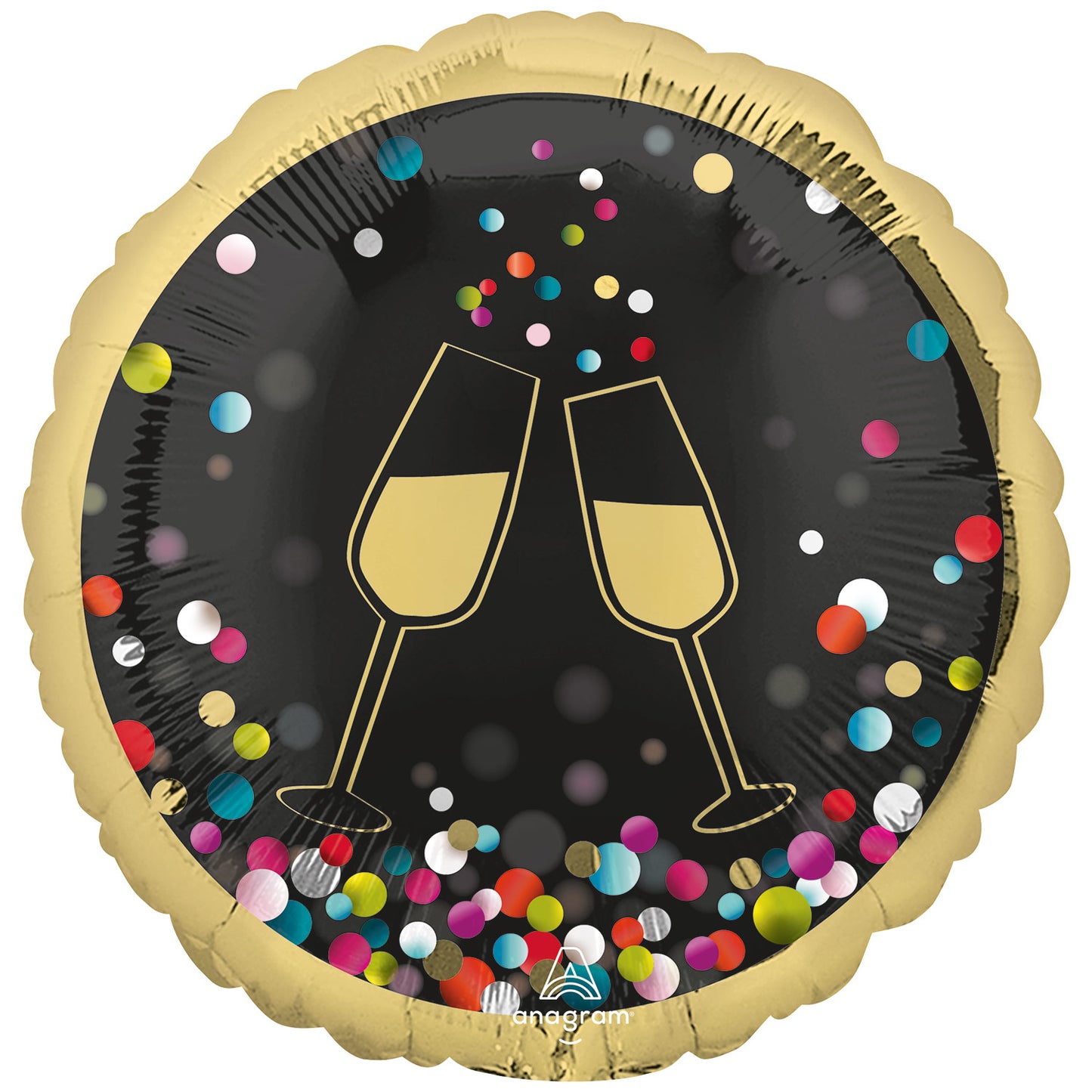 4378301 IP X5 - Colourful Confetti Cheers New Year Standard Foil Balloons S40 - 5 PC