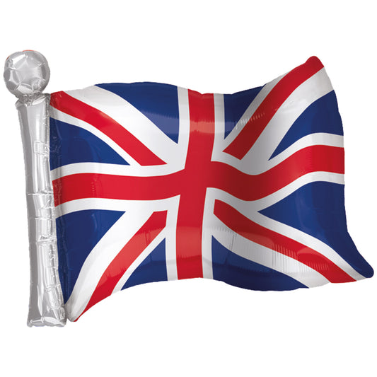 2254101 IP X5 - Great Britain Flag SuperShape Foil Balloons 22"/56cm w x 27"/68cm h P30 - 5 PC