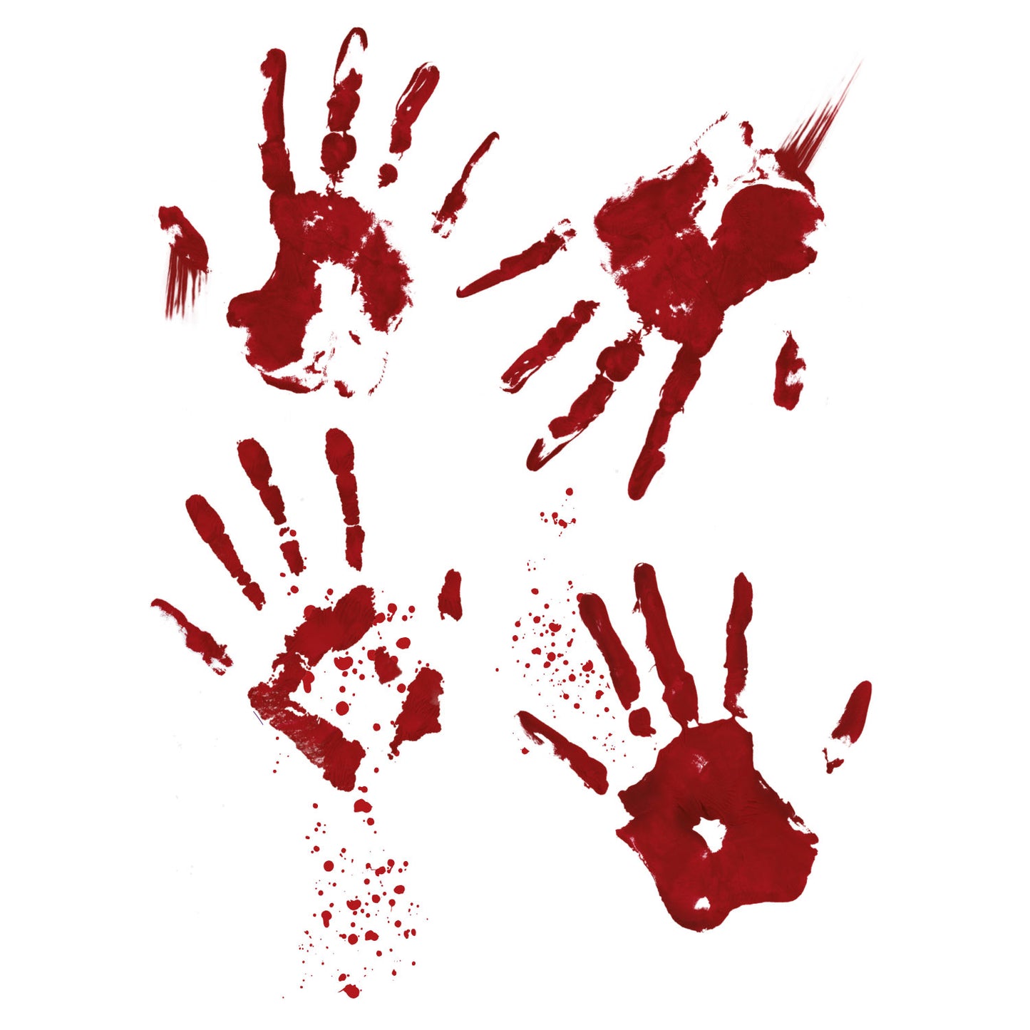 9915222 IP X6 - Bloody Handprints Wall Grabbers 42cm x 31cm - 6 PKG/4