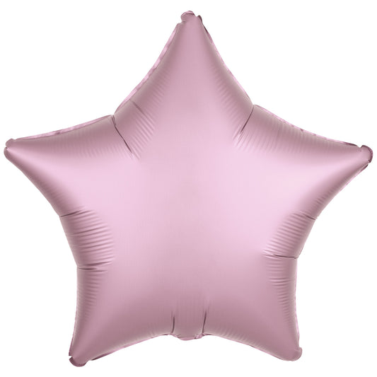 9914079 - Amscan Metallic Pastel Pink Star Standard Unpackaged Foil Balloons C16 - 10 PC