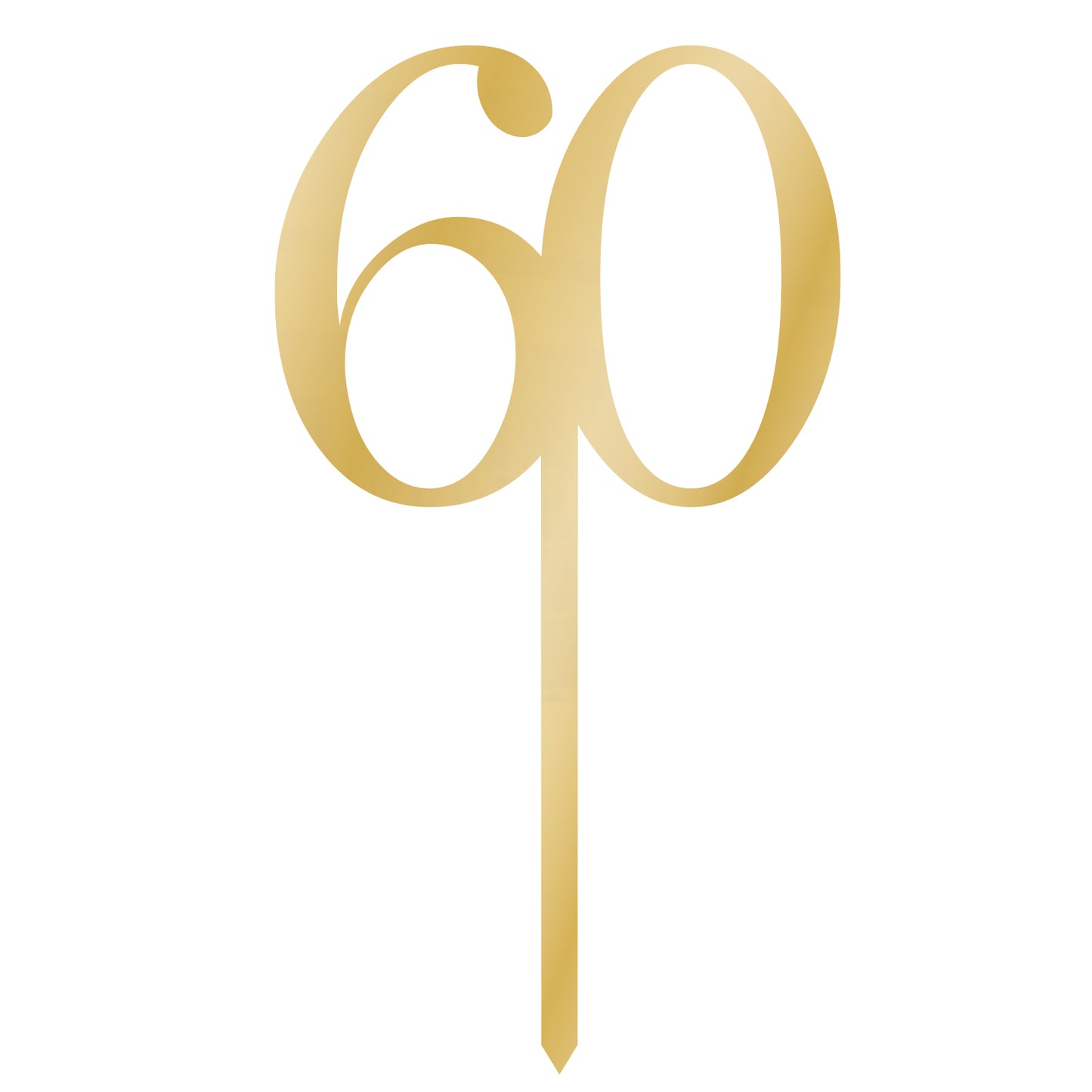 9913796 IP X6 - Sparkling Celebration Happy 60th Cake Toppers 8.3cm x 15.5cm - 6 PC