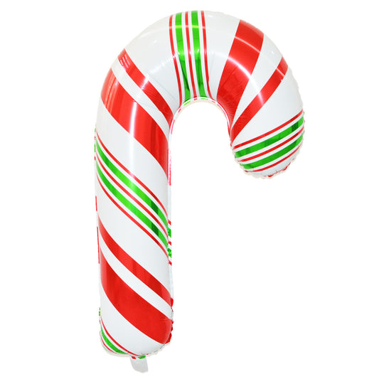 9915238 IP X5 - Candy Cane Large Shape Foil Balloons 46cm / 18" X 78cm / 31" P35 - 5 PC