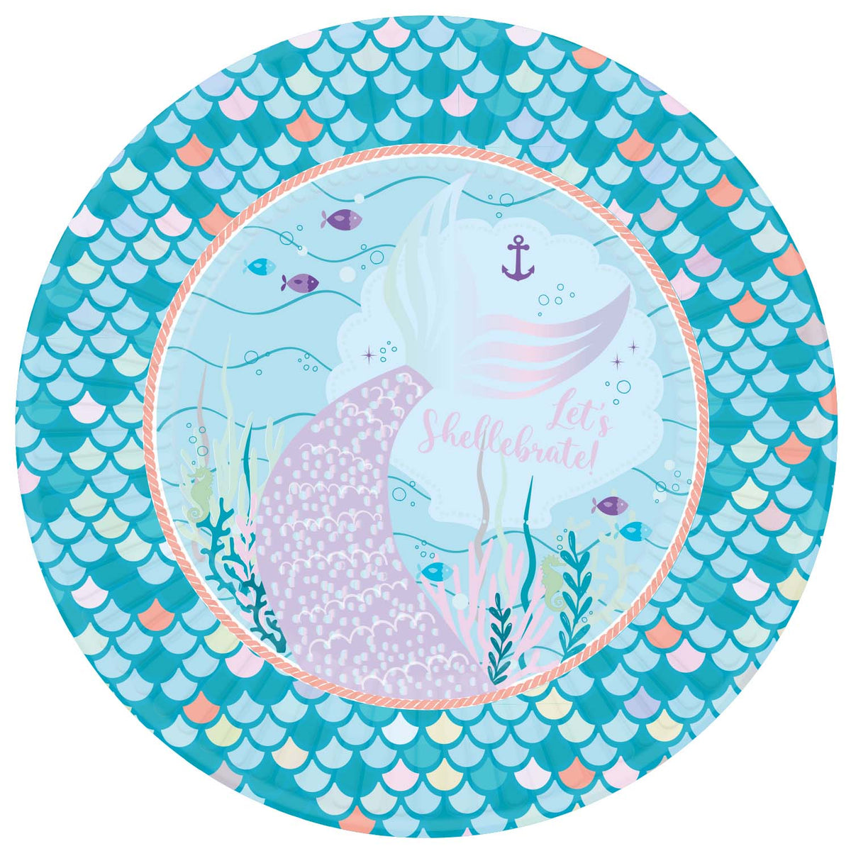 9914382 - Mermaid Tales Paper Plates 23cm - 12 PKG/8