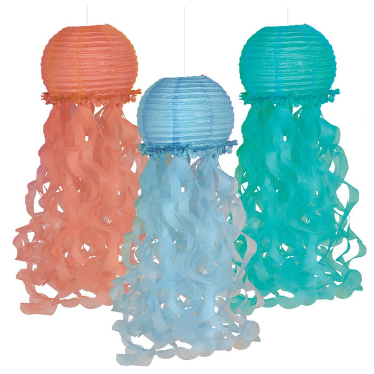 9914401 IP X12 - Mermaid Tales Jellyfish Lanterns 89cm - 12 PKG/3