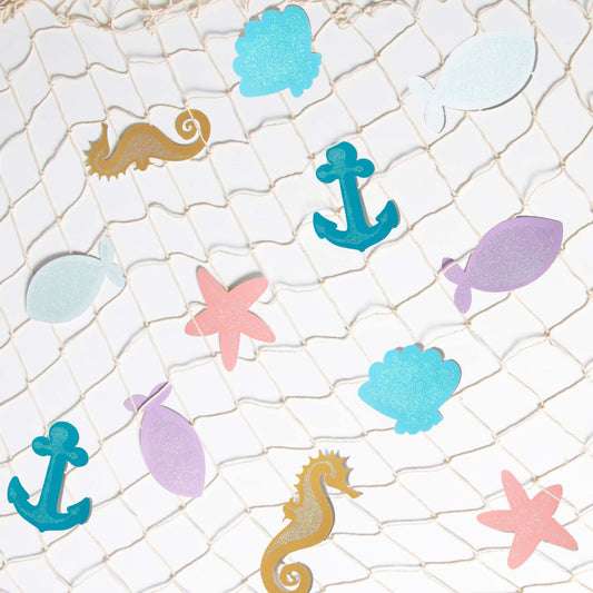 Mermaid Tales Net Table Runners 97cm w x 1.72m h - 6 PC